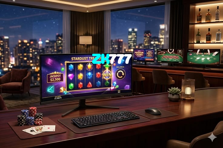 ZK777 casino presented on mobile device in Pakistan with slots and live games